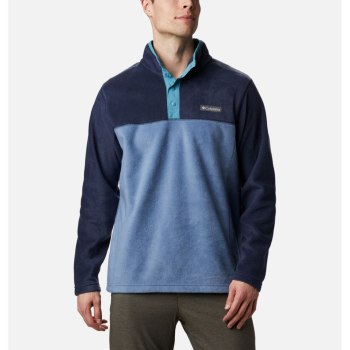 Columbia Pullover Heren, Steens Mountain Half Snap Fleece Blauw Grijs Donkerblauw Blauw, 28DZAUCMI
